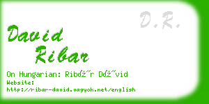 david ribar business card